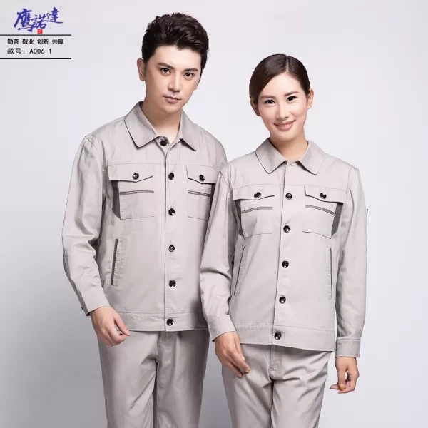 Light silver-gray work uniform AC06-1