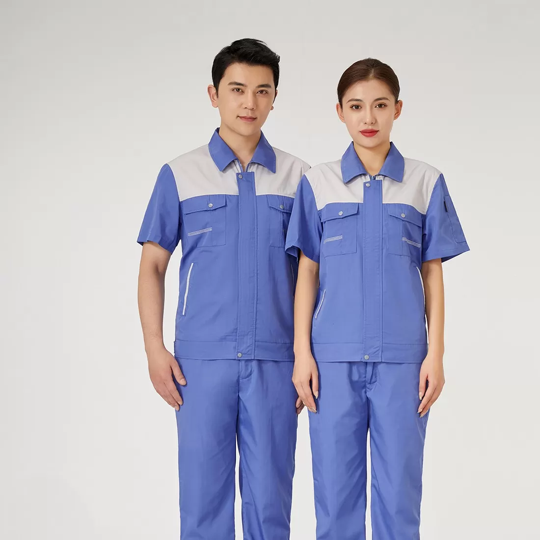 Purple blue light gray workwear AD2203-2
